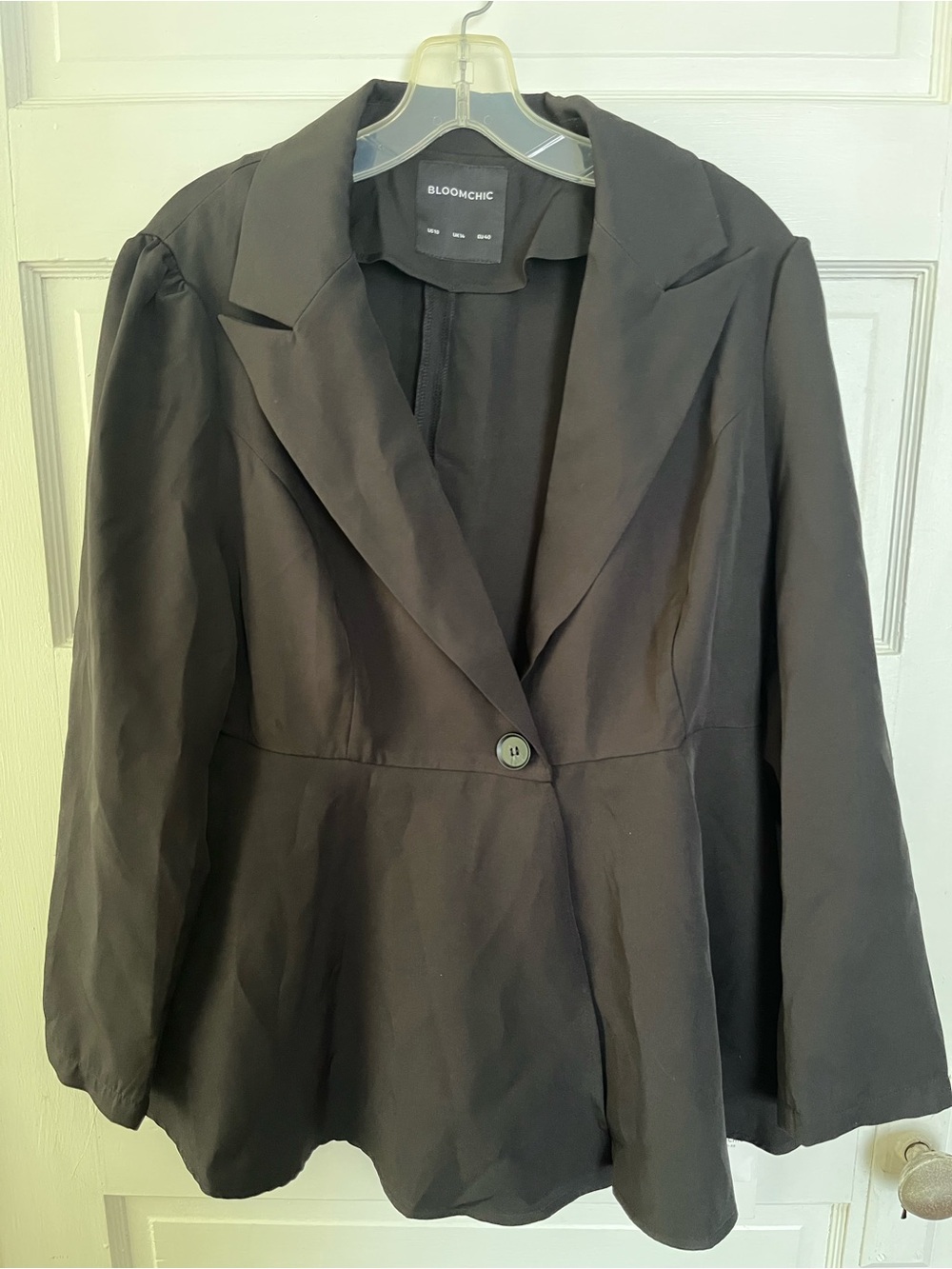 BloomChic Black Single-Button Peplum Blazer Jacket 10